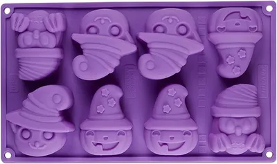 Produktbild von 2 Stück Halloween Kürbis Silikon Backformen antihaft