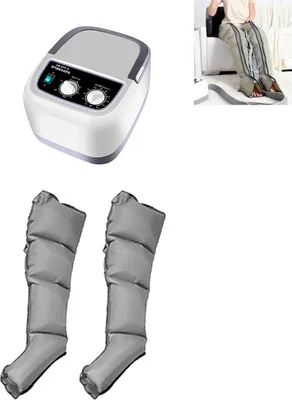 Produktbild von Elektrisches Bein-Massagegerät – Luftdruck, Heizung, Post-OP, Venengesundheit, 4 Luftkammernr, Zeit & 10 Temperatur