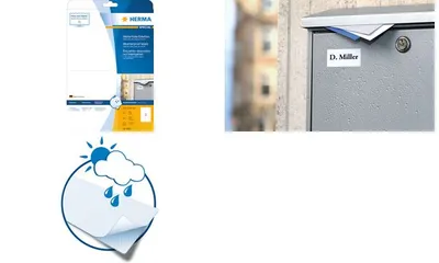 Produktbild von HERMA Inkjet Folien-Etiketten, 63,5 x 29,6 mm, weiß