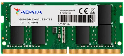 Produktbild von SO-DIMM 8 GB DDR4-3200 (grün, AD4S32008G22-SGN, Premier, INTEL XMP)