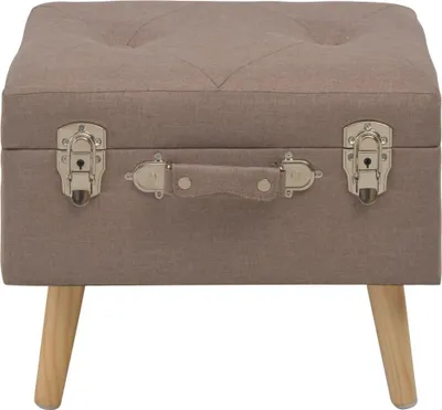 Produktbild von vidaXL Hocker mit Stauraum 40 cm Braun Stoff