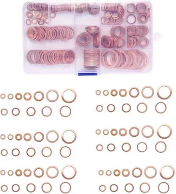 Productafbeelding van 300 stuks koperen afdichtingen, afdichtingsdoos, M5-M20, koperen olieafdichtingen, type O