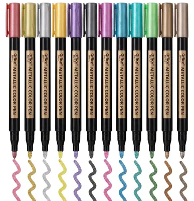 Produktbild von Metallic Marker Stifte - 10 Farben Glitzerstifte für Holz Stein Gästebuch Fotoalbum DIY Scrapbook