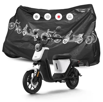 Image de Housse de moto, housse imperméable pour moto, bâche pour moto, housse de protection pour moto, housse d'hiver pour moto, housse pour cyclomoteurs et scooters, housse pour scooter, garage pour moto