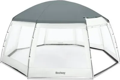 Obrázek produktu pro Bestway Pool Dome Octogonal, 600 x 600 x 295 cm, šedá, ochrana proti UV záření UPF 50, pro bazény do 4,88 m