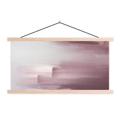 Produktbild von MuchoWow® Textilposter Malerei - Ölgemälde - Abstrakt 120x60 cm mit holzfarbenen Rahmen - Klemmleiste