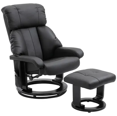 Produktbild von Relaxsessel mit Hocker – Massagesessel drehbar Liegefunktion Fernbedienung