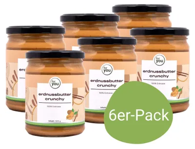 Produktbild von for you Erdnussbutter Sechserpack