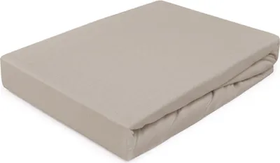 A folded fitted sheet on a white background.