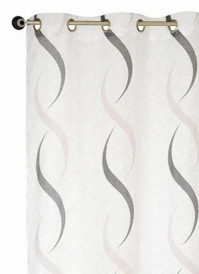 Gardin mit Ösen, 140 x 240 cm, grau, Polyester
