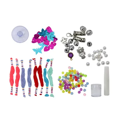 Produktbild von Lean Toys Kreativmaschine zur Herstellung von Schmuck mit Stickgarn und Perlen