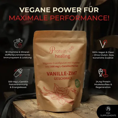 Obrázok produktu pre P&S SUPPLEMENTS vegánsky prášok vanilka-škorica 500g