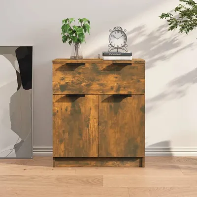 Image de vidaXL Sideboard chêne fumé 60x30x70 cm bois composite