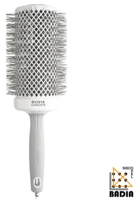 Produktbild von Olivia Garden Expert Blowout Speed Wavy Bristles Hair Drying and Shaping Brush Weiß/Grau, 65mm