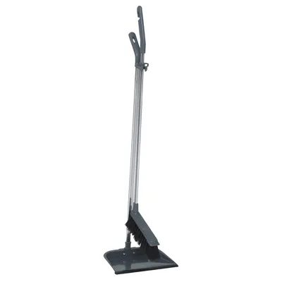 Produktbild von VIKAN Langstielige Metall-Kehrschaufel mit Besen Länge: 900 mm, grau