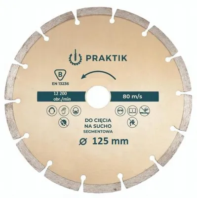 Obrázek produktu pro Diamantový kotouč MarcoPol 125x22,2 mm - pro řezání betonu, cihel a žuly