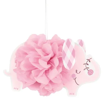 Obrázok produktu pre Detská prehliadka Sloník Dievča PomPom dekorácie 3 ks.