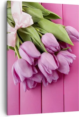 Produktbild von Bild auf Leinwand - Leinwandbild - Einteilig - Tulpen Blumenstrauß Garten - 50x70cm - Wand Bild - Wanddeko - Wandbilder - Leinwanddruck - Wanddekoration - Leinwand bilder - Wandbild - PA50x70-2722