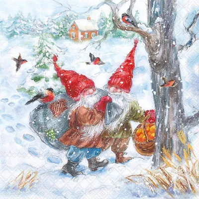Produktbild von 20 Servietten Heyho - Zwerge bei Winterwanderung 33x33cm