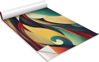 Immagine prodotto di Pellicola autoadesiva per mobili - Pellicola decorativa - Mobili da tavolo - Tagliabile su misura - Motivo a onde colorate - 100 x 50 cm