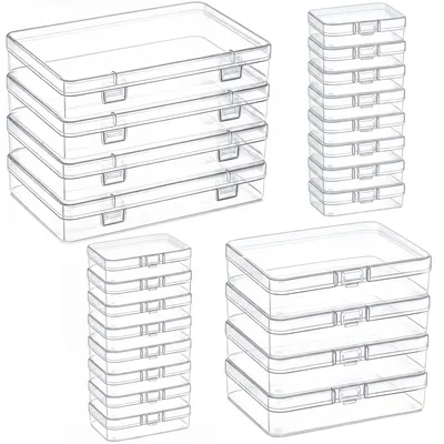 Produktbild von Omgoods – 24-teiliges Set aus Kunststoff-Aufbewahrungsboxen in 4 Größen