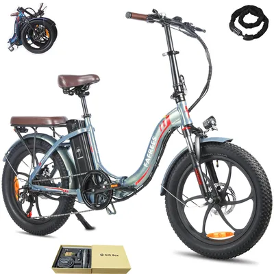 Produktbild von Elektrofahrrad 20 zoll Rostfreie Aluminiumlegierung 36 V 20 Ah 720 Wh bis zu 120 - 150 km Wasserdicht IPX5 Pedelec klapprad 7 Gang, Grün