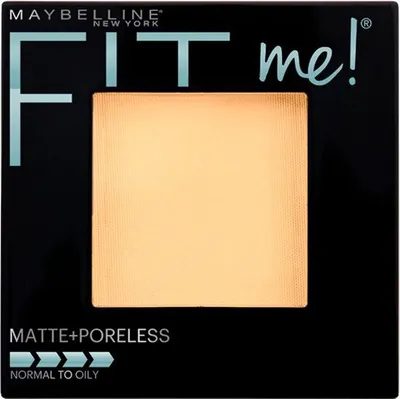 A product shot of a Maybelline Fit Me! Matte + Poreless powder compact.