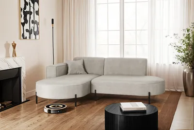 Zdjęcie produktu dla Narożnik, Sofa w kształcie L Modena Rein tkanina Noel Jasnoszary Lewy