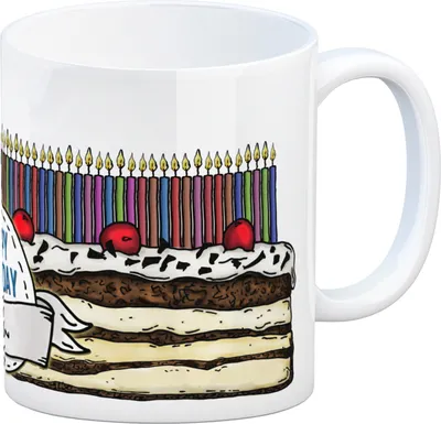 Produktbild von Geburtstagstorte Kaffeebecher zum 67. Geburtstag mit 67 Kerzen Tasse Becher mug