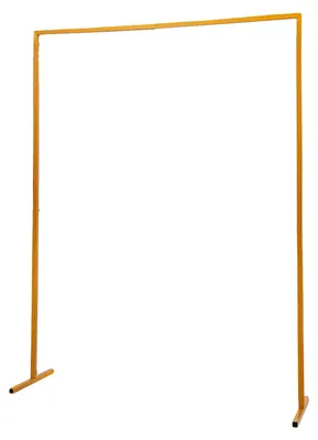 Image de Support d'arc de mariage, hauteur réglable, construction en fer durable, jaune, M