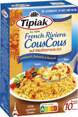 Produktbild von Tipiak CousCous auf mediterrane Art (400g Packung) + usy Block