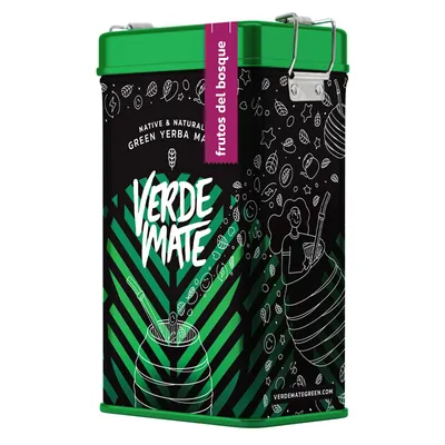 Produktbild von Verde Mate - Mate Tee in Dose Frutos del Bosque 500g - 5mm Dicke Blätter, Staubfrei - Mild - Waldfrüchte Mix - Luftgetrocknet - Yerba Mate Brasilien