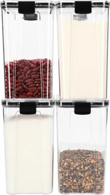 Produktbild von Krumble Vorratsdosen mit Deckel - Vorratsdosen - 4 Stück - Kunststoff - 1300 ml