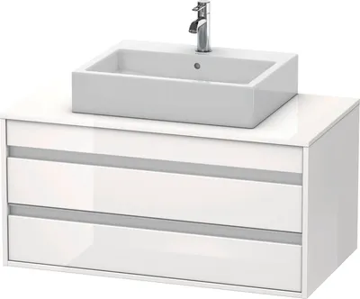 Produktbild von Waschtischunterbau KETHO 550x1000x496mm weiß hochglanz weiß hochglanz
