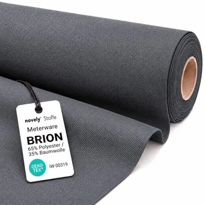 Productafbeelding van novely BRION - Premium katoenmix, middelzwaar - Stoffen per meter - Vrij van pillen - Kleur: 40 Anthraciet