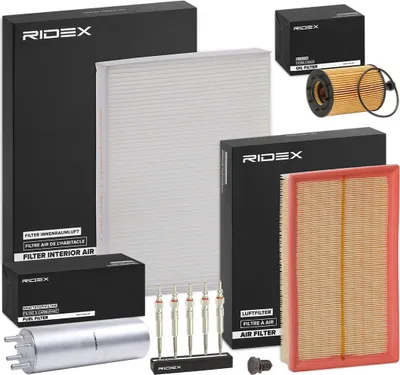 Produktbild von RIDEX Inspektionspaket Filterset für VW Transporter V Bus (7HB, 7HJ, 7EB, 7EJ, 7EF, 7EG, 7HF, 7EC) Multivan V (7HM, 7HN, 7HF, 7EF, 7EM, 7EN)