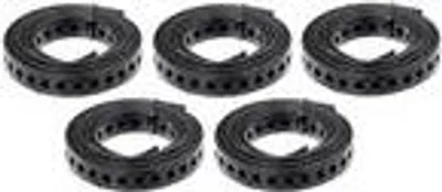 Produktbild von Alberts 848033 Lochband, mit oder ohne Abrollkasette, schwarz kunststoffbeschichtet, Breite 12 mm, Länge 1,5 m, 5er Set