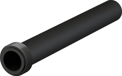 Produktbild von Alcadrain Verlängerungsstück für Wand-WC mit Gummimanschette, Ø 45 mm, Länge 300 mm, PP, schwarz