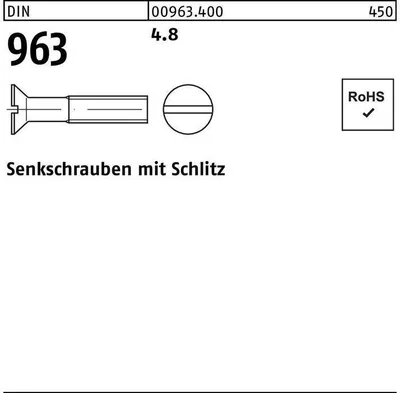 Produktbild von Reyher  Senkschrauben DIN 963 4.8 M 3 x 30 (2000 Stück)
