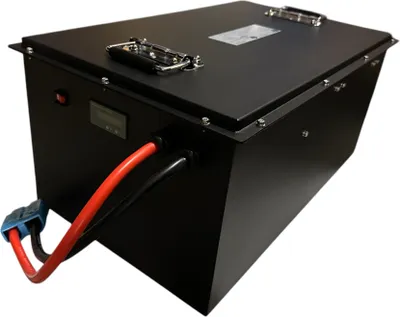 Produktbild von Lifepo4 Akku 48V 150Ah 7200Wh mit integriertem BMS, 150A Entladestrom, 575x300x285mm