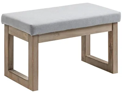 Immagine prodotto di Pouf - Poggiapiedi in stile scandinavo | Colore: Grigio + Naturale | Dimensioni: 38x68x42 cm