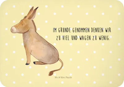 Produktbild von Mr. & Mrs. Panda magnet Esel - Gelb Pastell - Geschenk, küchenmagnet, Mut, Weisheit, Ziel, Erfolg, haftmagnet, zettelhalter, holzmagnet, Lustige Sprüche, Zuversicht
