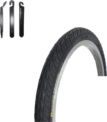 Produktbild von 1 x Roverstone HY 159 "24" Fahrradreifen Fahrradmantel Schwarz 47-507 (24 x 1,75) inkl. Reifenheber