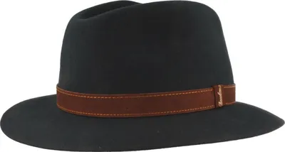 Borsalino feiner Hasenhaarhut Rustico Traveller mit Lederband in blau