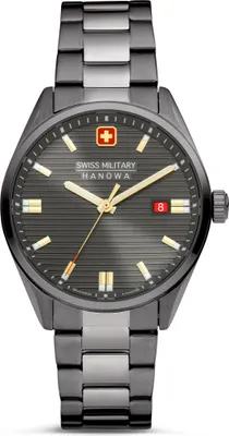 Immagine prodotto di SWISS MILITARY HANOWA orologio da uomo al quarzo grigio onesize uomo 40 SMWGH2200101, SMWGH2200102, SMWGH2200105, SMWGH2200141