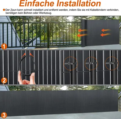 Balkonabdeckung & Sichtschutzplane In Taupe - 145x600 Cm, Für Zaun, Terrasse & Garten