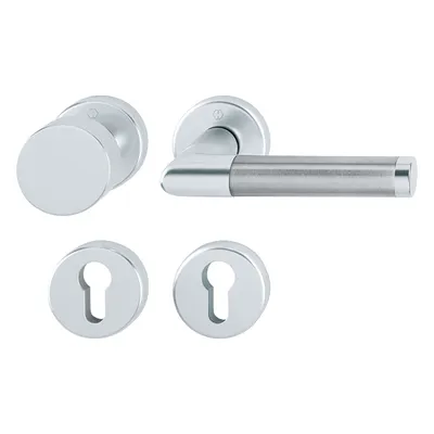Produktbild von Hoppe Amsterdam Rosettengarnitur Aluminium F1 / Edelstahl F69 58/42KV/42KVS/1400, WG Wechselgarnitur
