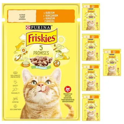 Produktbild von Purina Friskies Huhn 6x85g Nassfutter für Katzen in Sauce