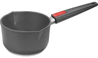 Produktbild von Woll, Nowo Titanium Induction Set, Guss-Stieltopf, AS Ø 18 cm, 10 cm hoch, 2 Liter mit Deckel in Box