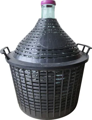 Produktbild von Korbflasche 5 l Weinballon Gärtopf Glasflasche Gefäß für  Apfelwein Obst